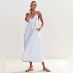 Jenni Kayne Light Blue Spaghetti-Strap Maxi Dress